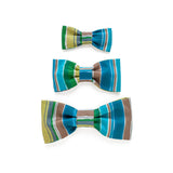 Organic Cotton Bow Tie with Green Stripe Print | Premium Quality