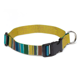 Recycled Plastic Dog Collar Dog Leash Green Stripes Pattern