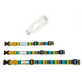 Recycled Plastic Dog Collar Dog Leash Green Stripes Pattern