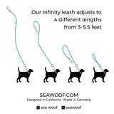 Infinity Collection Adjustable Leash Green/Black