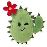 SnugArooz Chloe the Catcus, plush green cactus with red flower on head, Dog Toys - Green Paw Shop