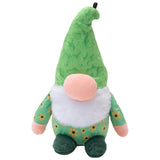 snugarooz meadow the gnome soft gnome dog toy with green clothing, yellow sunflower print and a wine beard, Dog Toys - Green Paw Shop