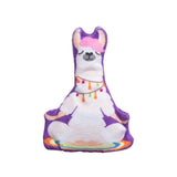 SNugArooz Kitty Llamaste with catnip, llama plush toy of white and purple, Cat Toy - Green Paw Shop