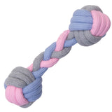 Snugarooz pastel knots, Knotted ends dog rope toy, purple, pink and dark grey , Dog Toys - Green Paw Shop