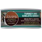 Daves Naturally Healthy Cat Food; Turkey and Giblets Dinner 5.5Oz (Case Of 24), Cat Food - Green Paw Shop