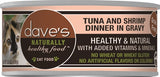 Daves Naturally Healthy Cat Food - Tuna and Shrimp Dinner In Gravy 5.5 Oz. (Case Of 24)