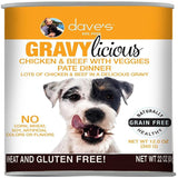 Dave's Dog Grain Free Gravylicious Chicken and Beef with Veggies Pate Dinner 12 Oz, Dog Food - Green Paw Shop