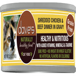 Dave's Cat Food Grain Free Shredded Chicken N Beef 2.8 Oz (Case Of 24)