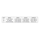 sizing graph of Mango Wood and Metal Elevated Feeder, Bowls & Feeders - Green Paw Shop