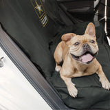 Dog on US army car seat cover, Car Bench Seat Pet Cover - Green Paw Shop